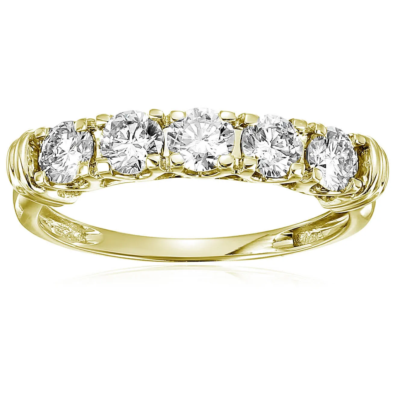 1 cttw Five Stone Diamond Engagement Ring in 14K Gold