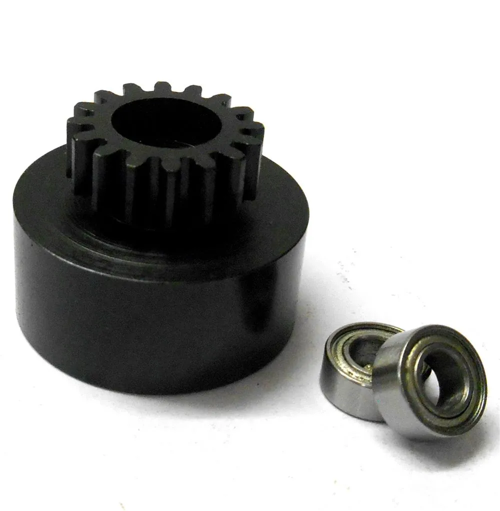 1/10 1/8 Scale .18   Engine Clutch Bell Housing 16 Tooth Teeth 16T   2 Bearings