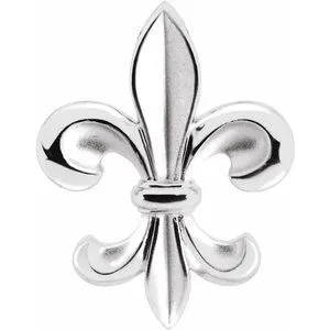 14K White Fleur-de-lis Pendant