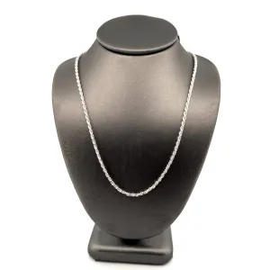 1.5MM Sterling Rope Chain 22inches