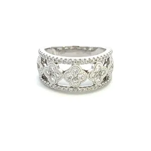 18K White Gold Round Diamond Fashion Ring (.95ctw)