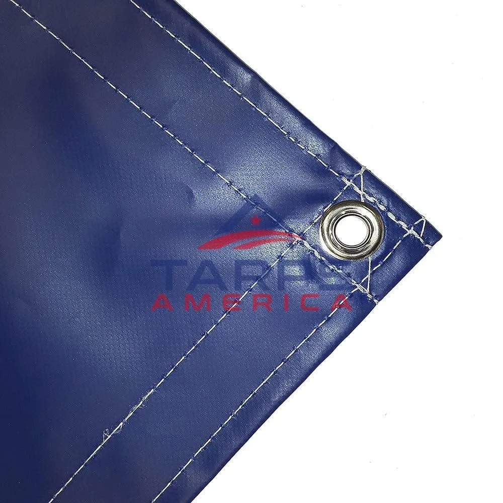 22 oz Extra Heavy Duty Blue Coated Vinyl Tarp by AtlasShield Pro