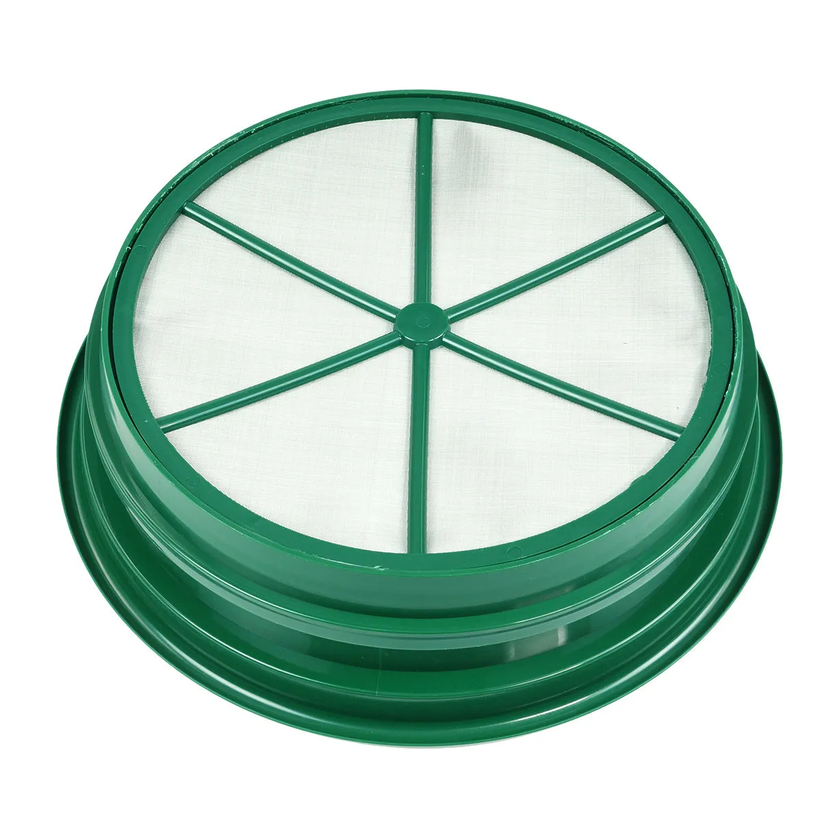 3 pc Green Plastic Gold Sifting Pan Classifier Stackable Mesh Size 1/2 1/4 1/12
