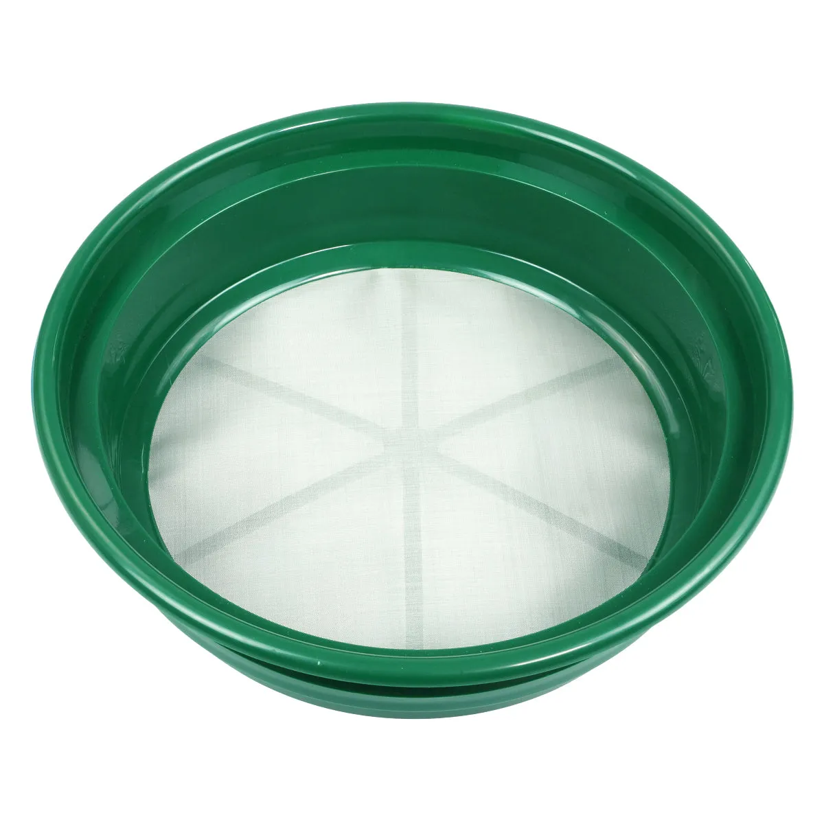 3 pc Green Plastic Gold Sifting Pan Classifier Stackable Mesh Size 1/2 1/4 1/12