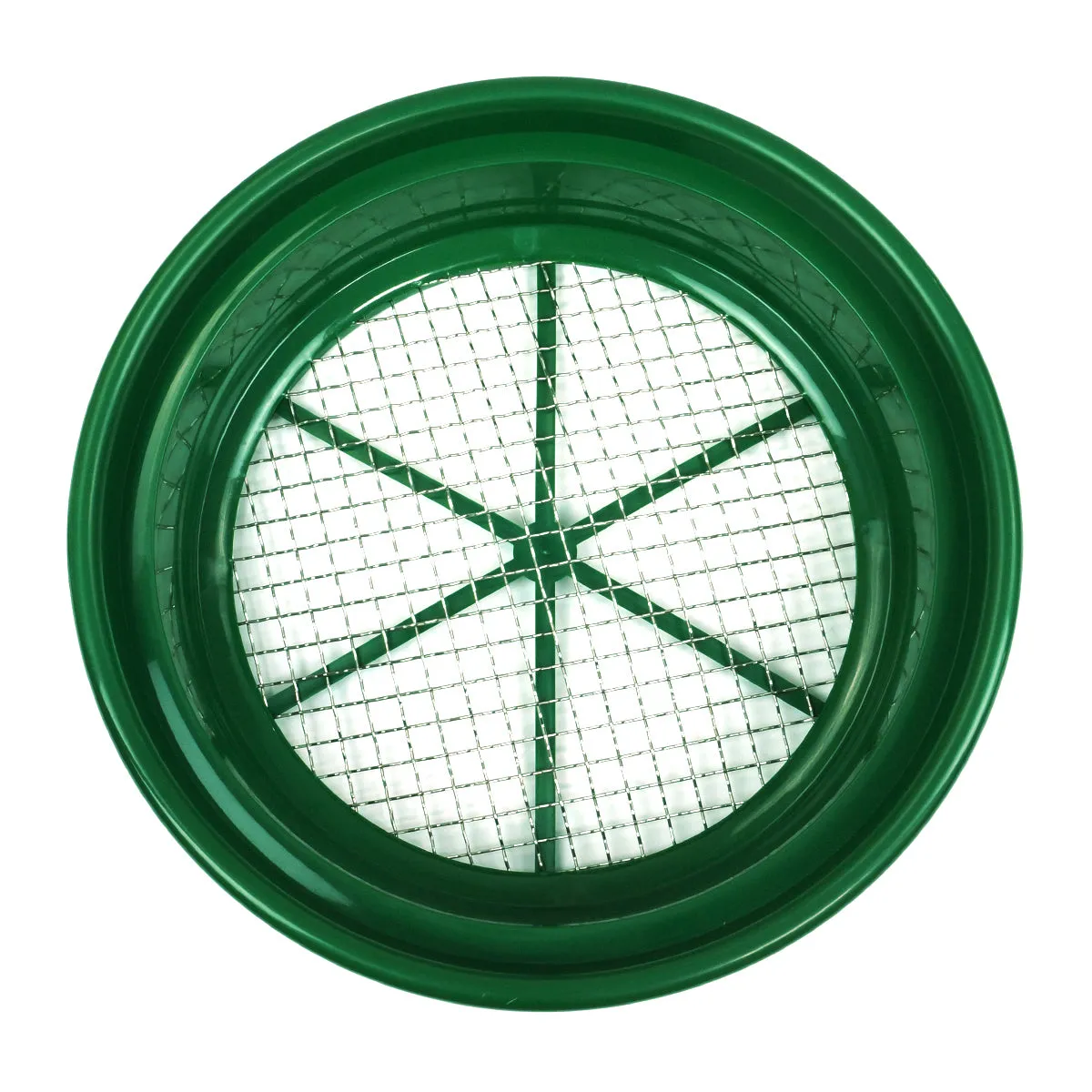 3 pc Green Plastic Gold Sifting Pan Classifier Stackable Mesh Size 1/2 1/4 1/12