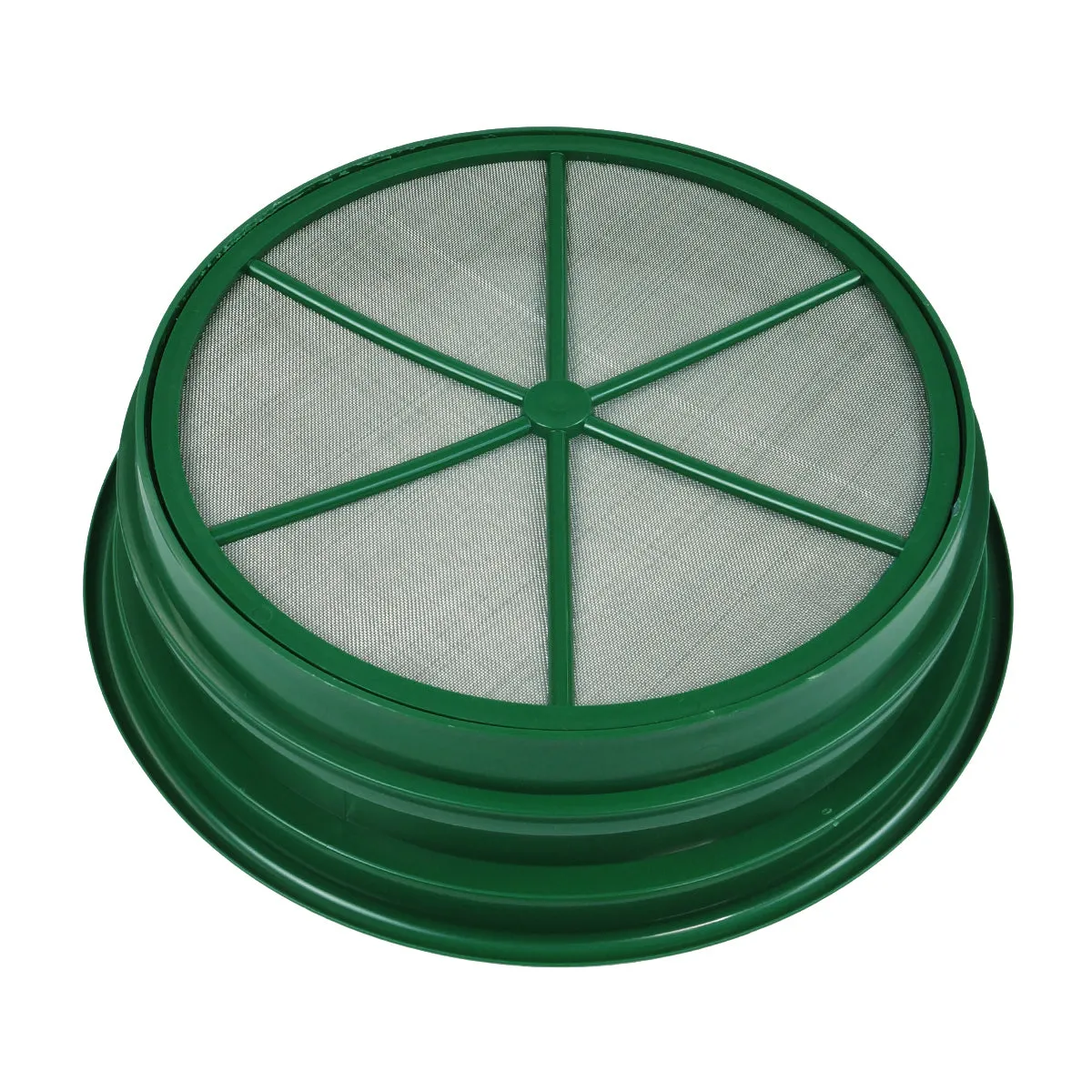 3 pc Green Plastic Gold Sifting Pan Classifier Stackable Mesh Size 1/2 1/4 1/12