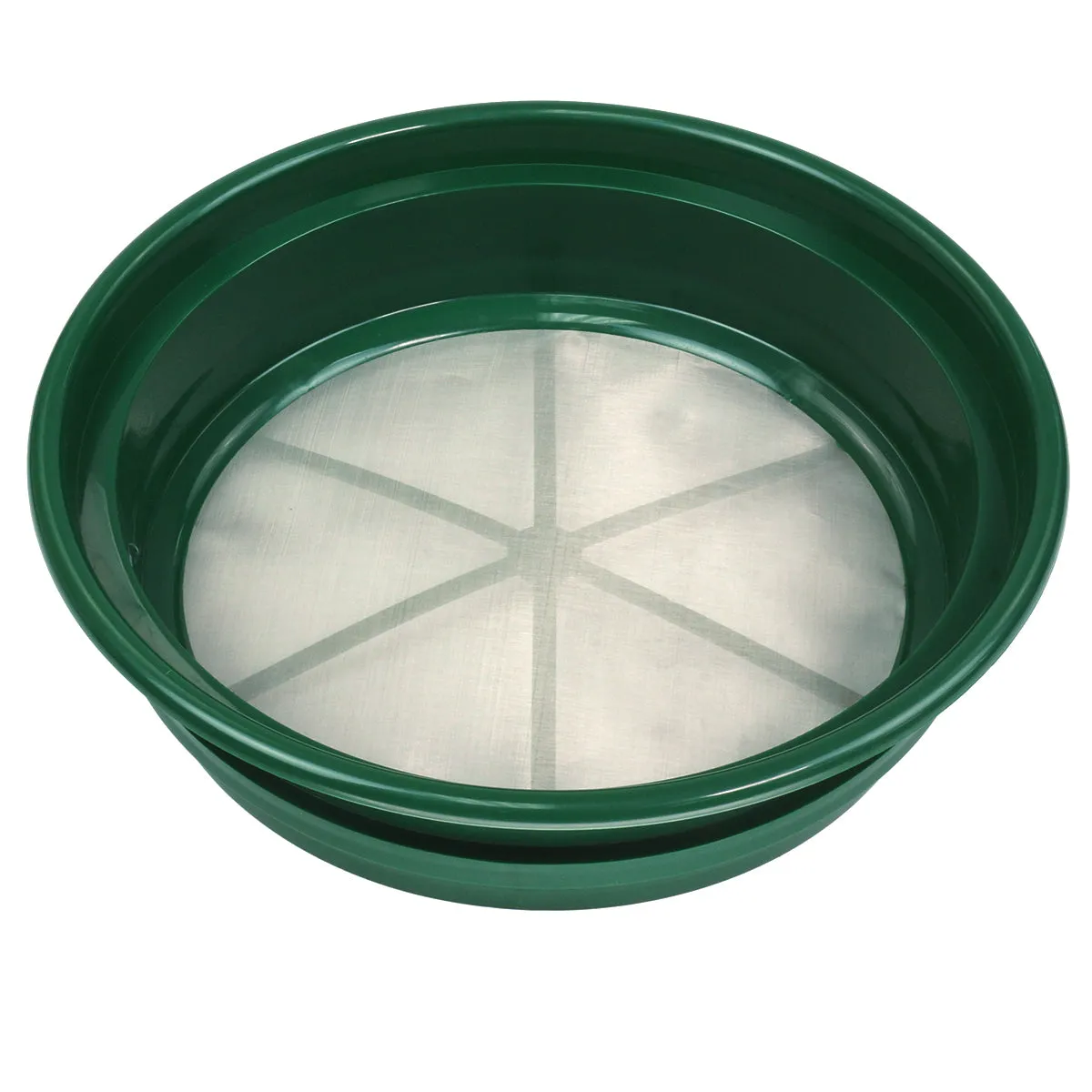 3 pc Green Plastic Gold Sifting Pan Classifier Stackable Mesh Size 1/2 1/4 1/12