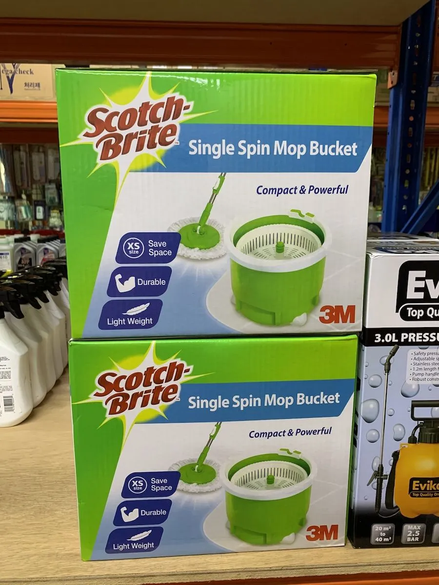 3M Scotch Brite Single Spin Mop Bucket Set/ Full Microfiber Mop/ Household Mop Set