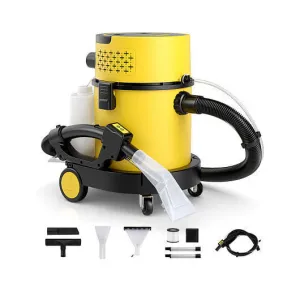 4-in-1 Portable Wet Dry Vacuum Cleaner-Yellow - Color: Yellow