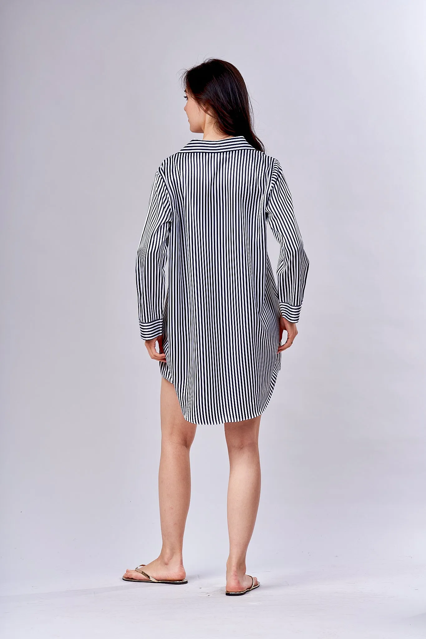 4524- Satin Stripe Nightshirt