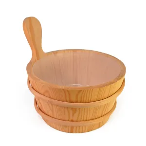 4L Pine Bucket with Plastic Insert