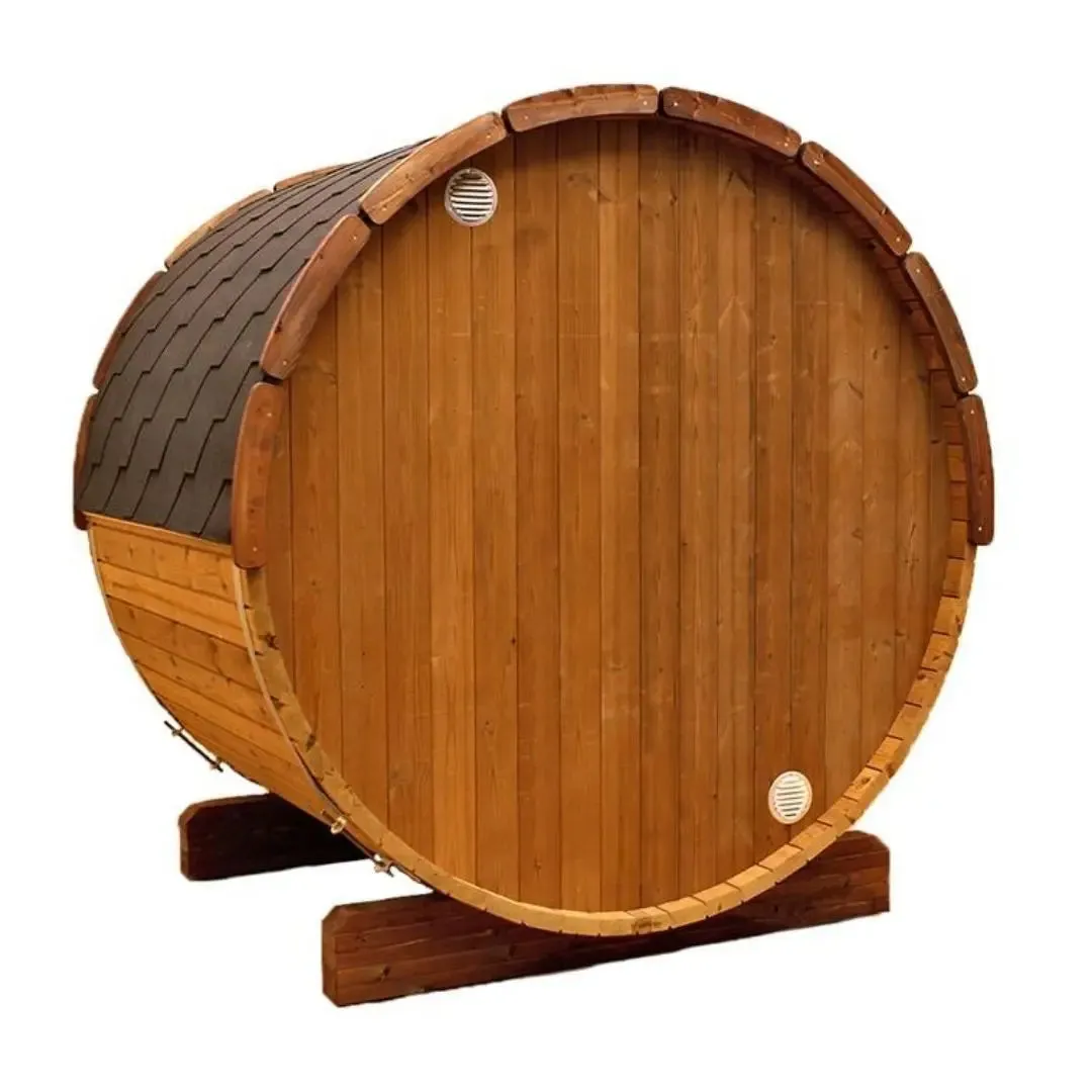 5.5 Ft Scenic View Barrel Sauna - 2- 4 People (Extra Wide)