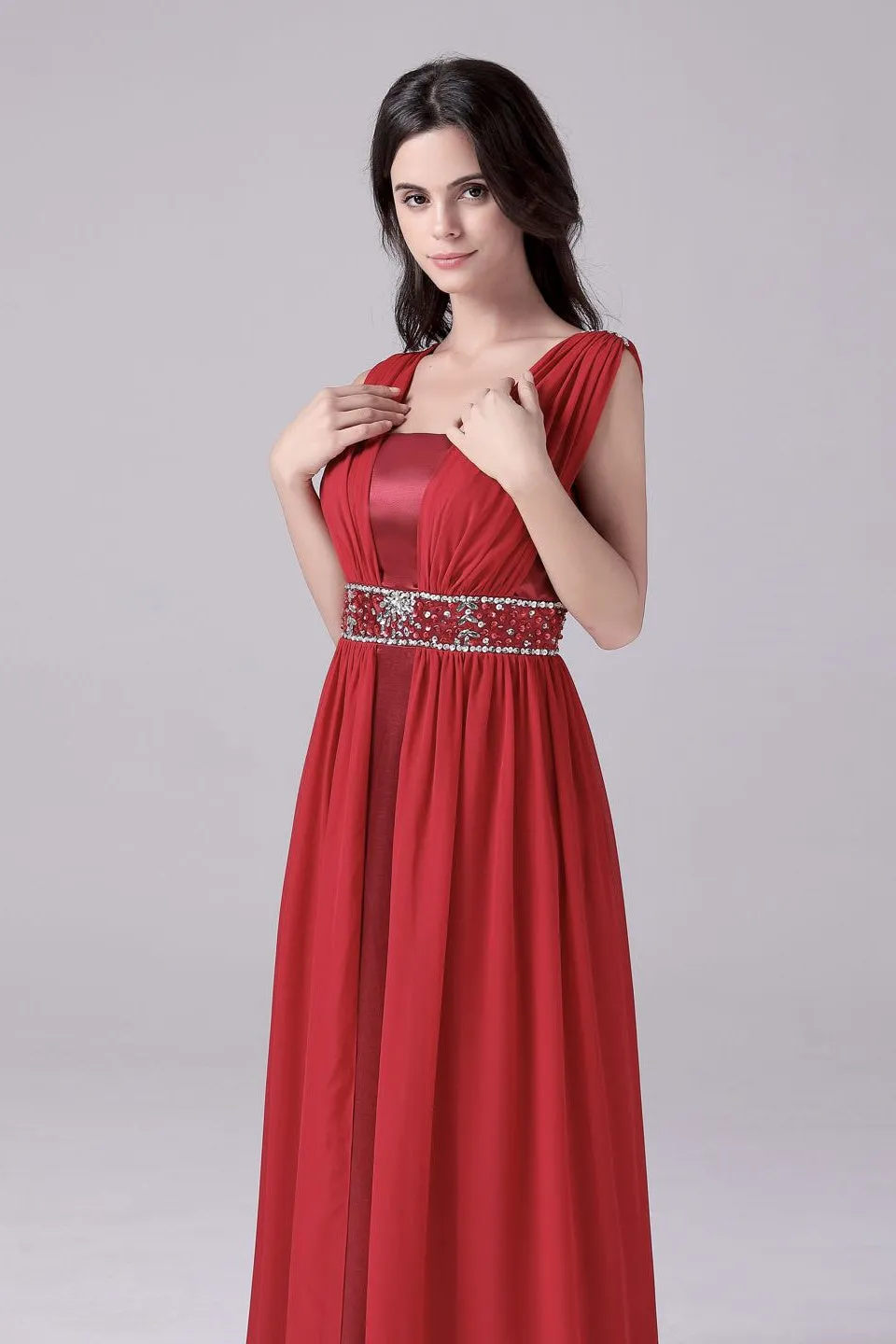 A-line court train sleeveless halter backless mother's dress
