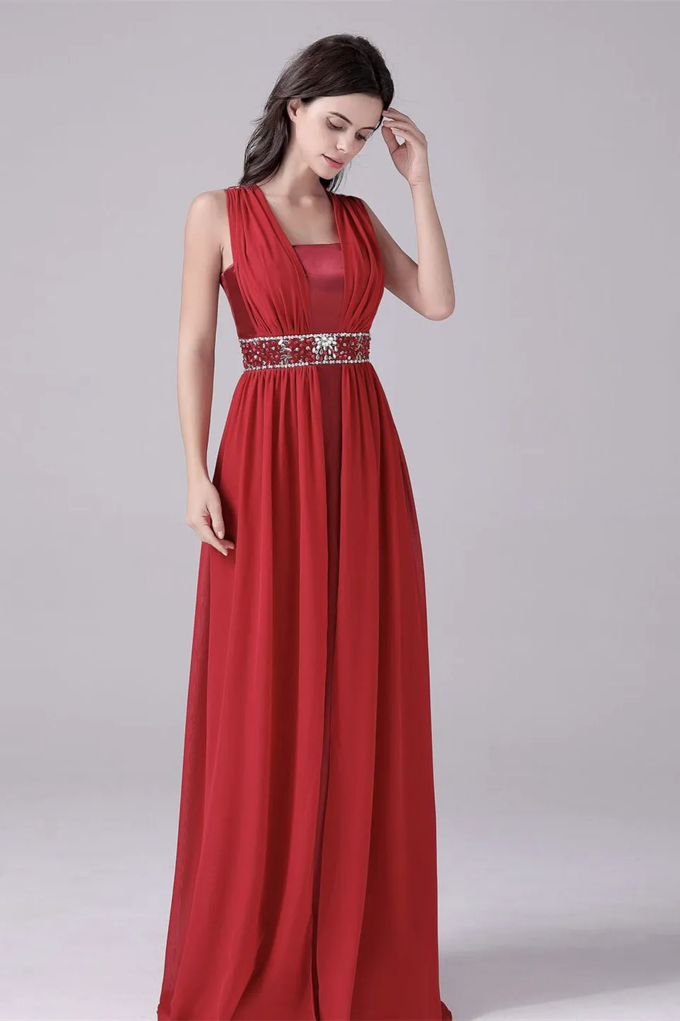 A-line court train sleeveless halter backless mother's dress