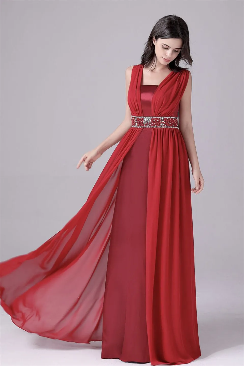 A-line court train sleeveless halter backless mother's dress
