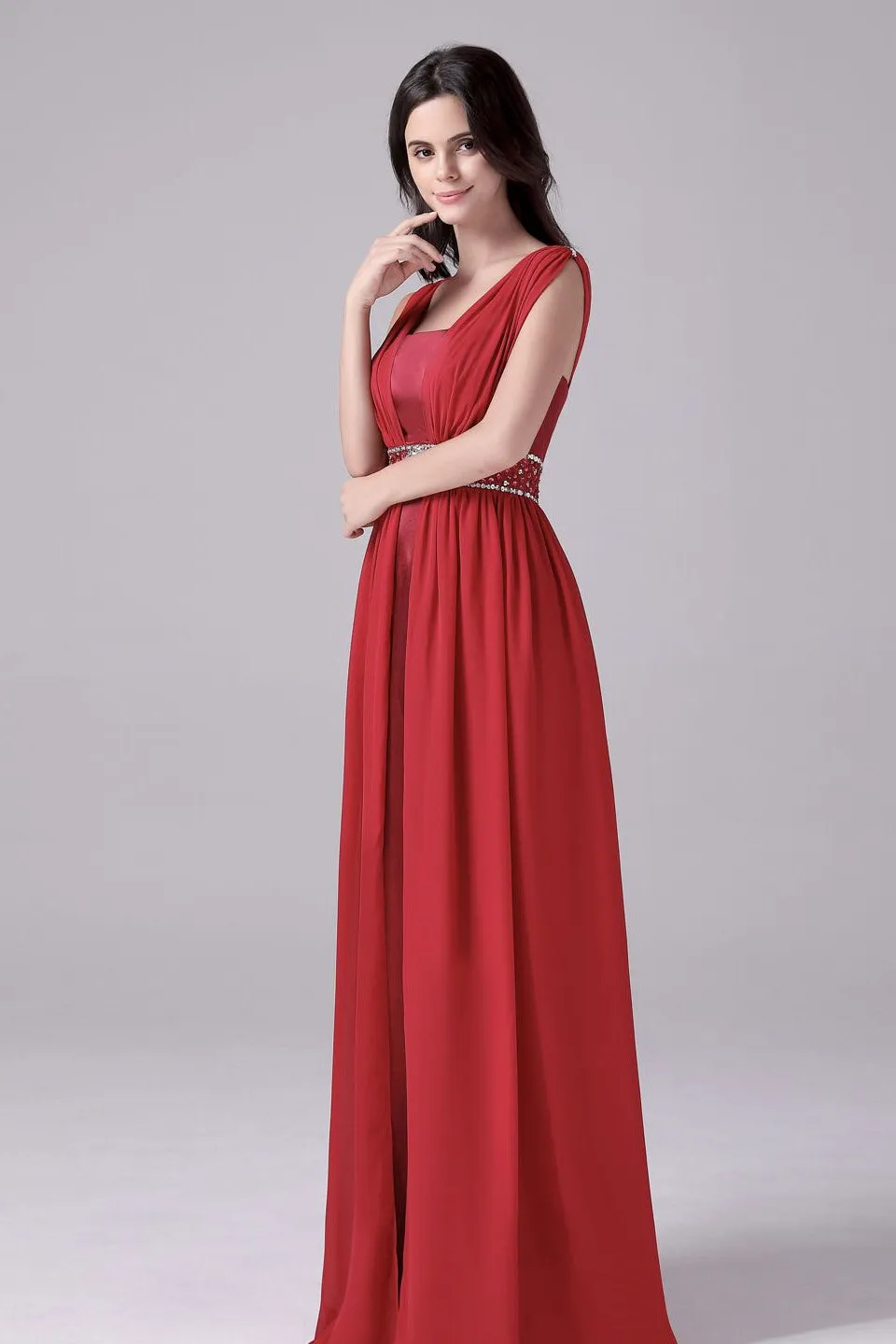 A-line court train sleeveless halter backless mother's dress