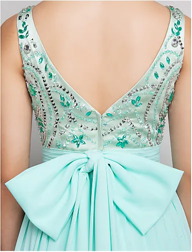 A-Line Sleeveless Open Back Mother‘s dress