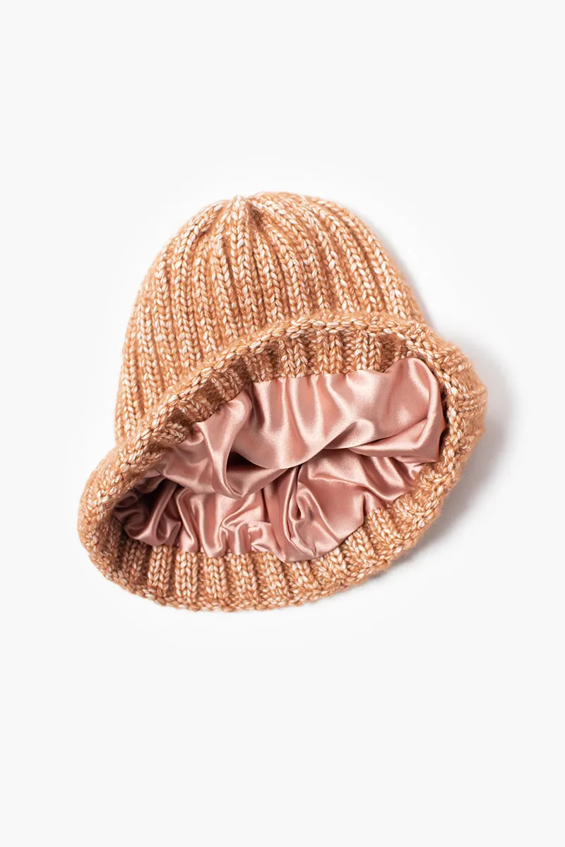 ABB1712 - Satin Lined Marled Yarn Beanie
