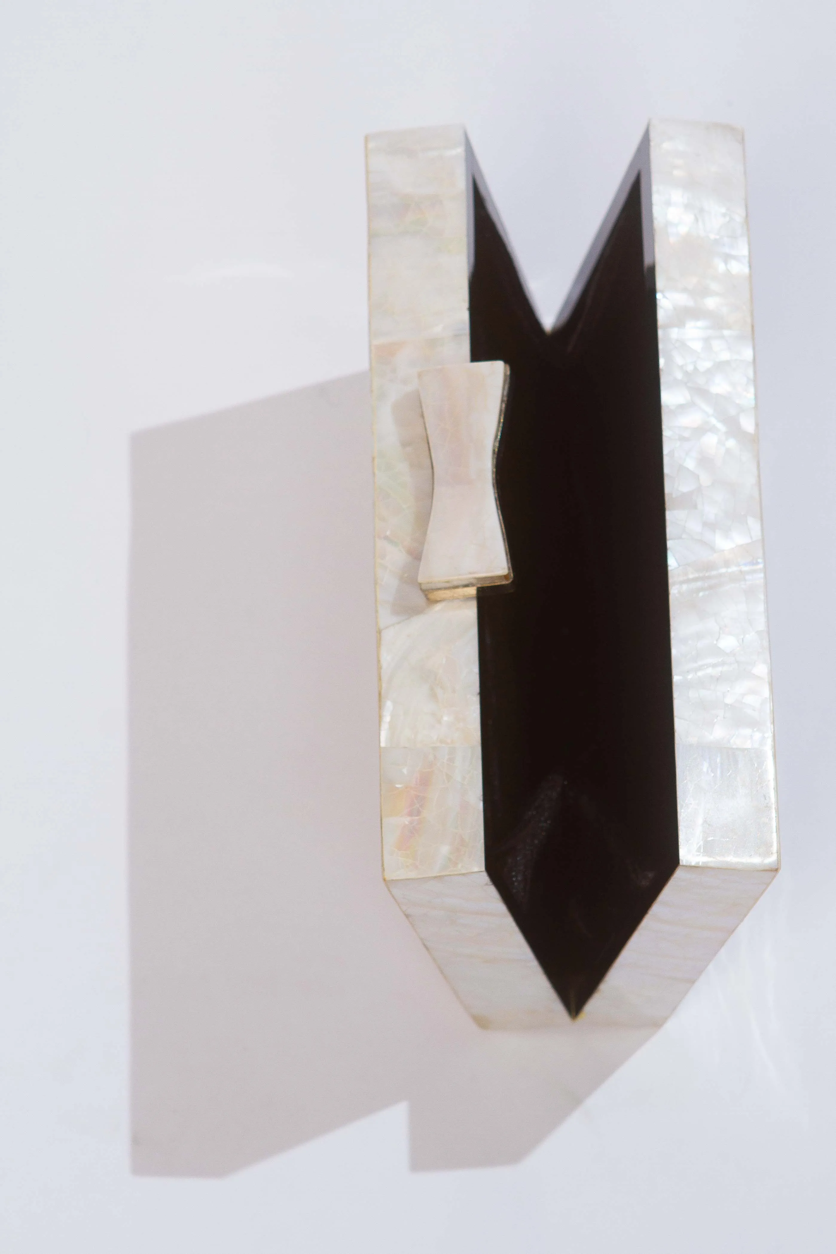 Abstract geometry abalone clutch