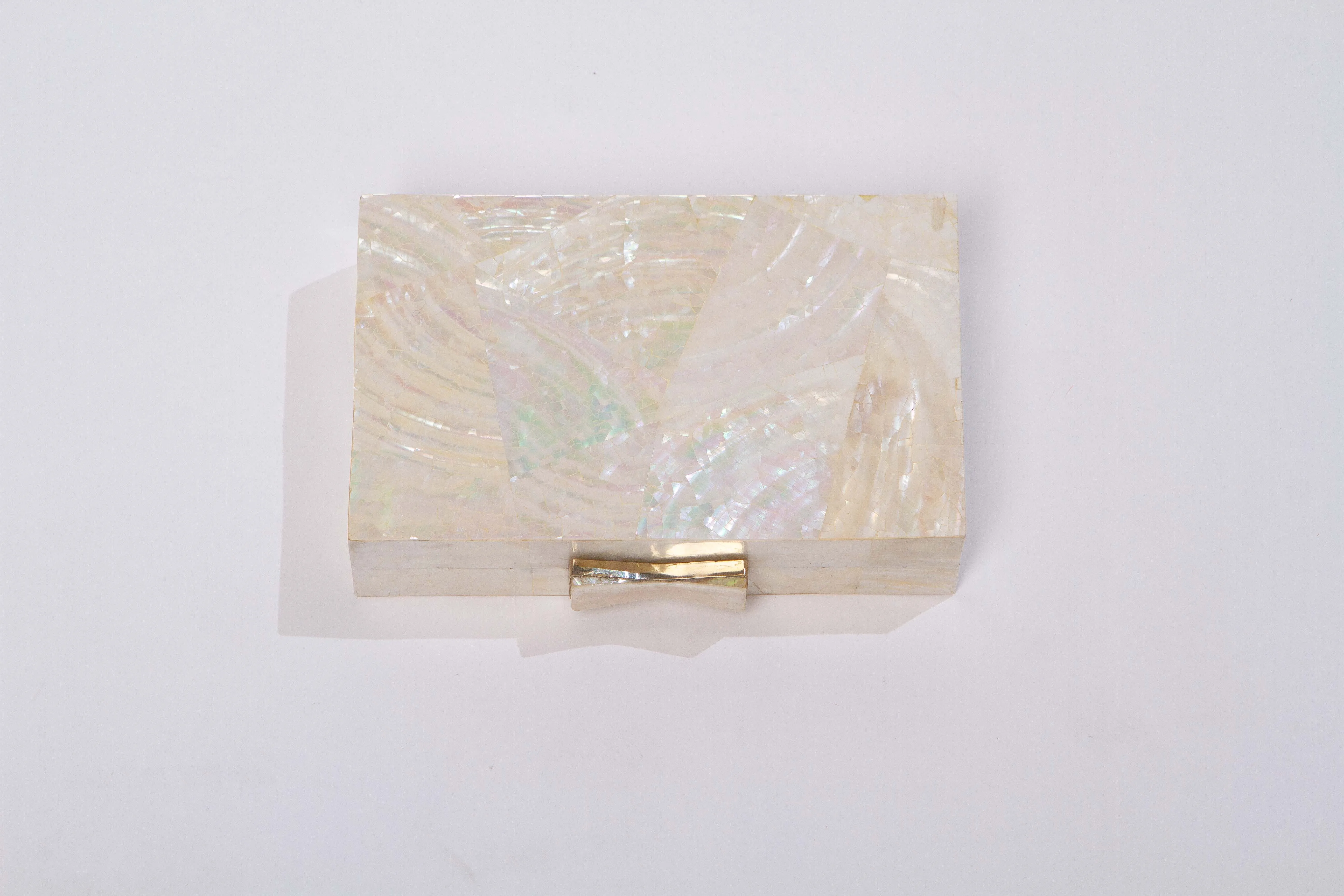 Abstract geometry abalone clutch