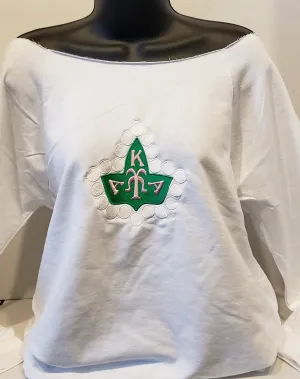 AKA 3/4  IVY OFF THE SHOULDER SHIRT (Grey)