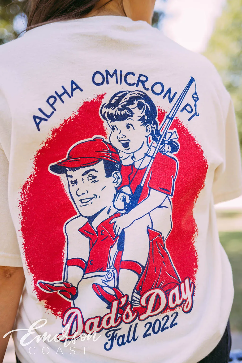 Alpha Omicron Pi Fishing Dad's Day Tee