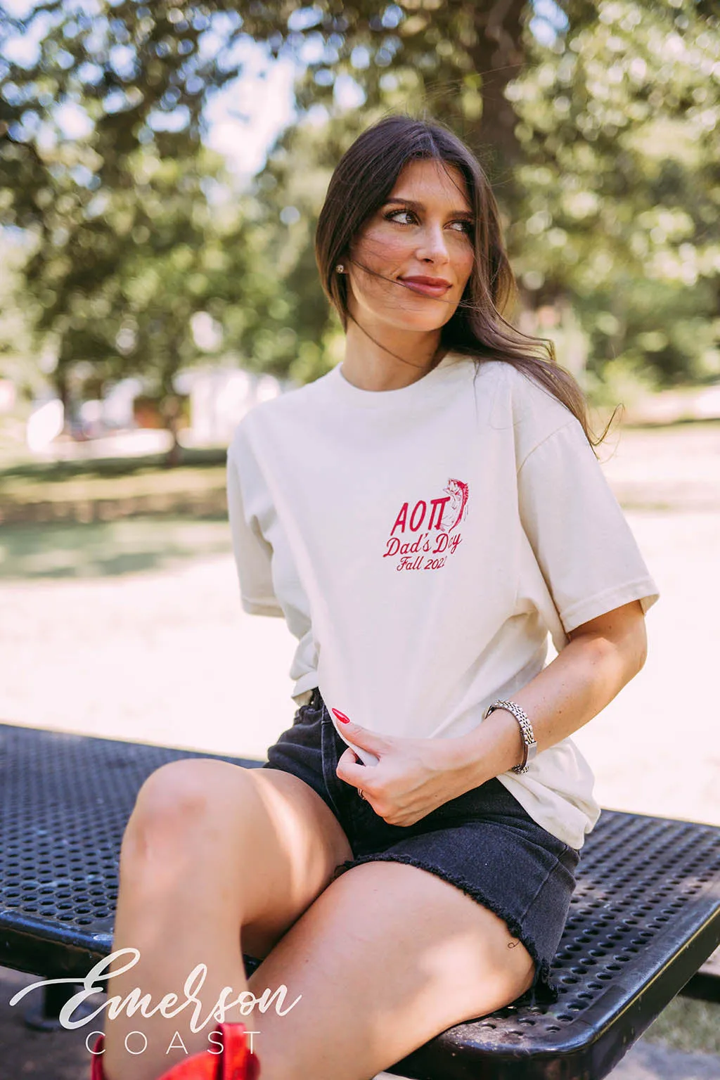 Alpha Omicron Pi Fishing Dad's Day Tee