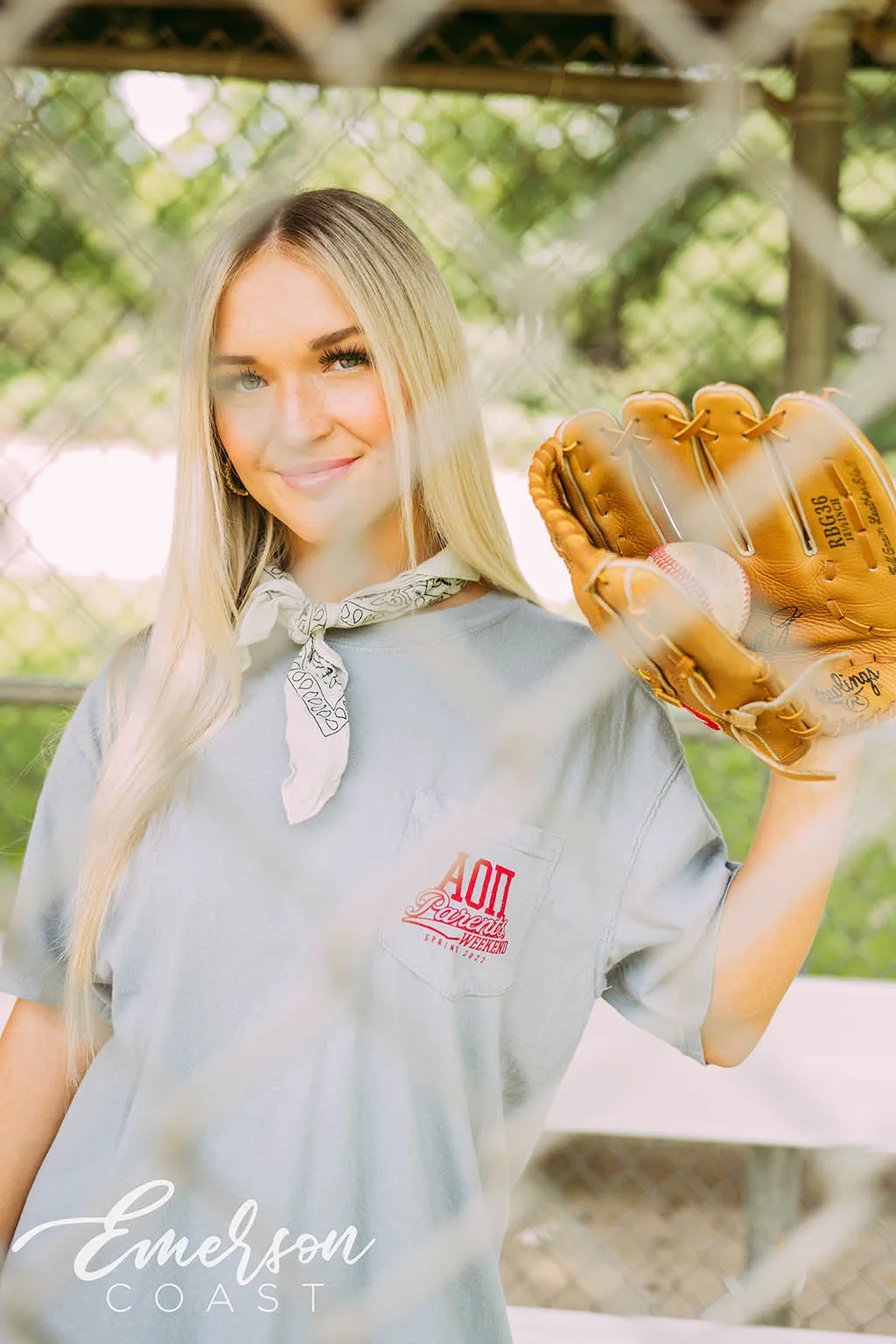 Alpha Omicron Pi Parents Weekend Baseball Tee