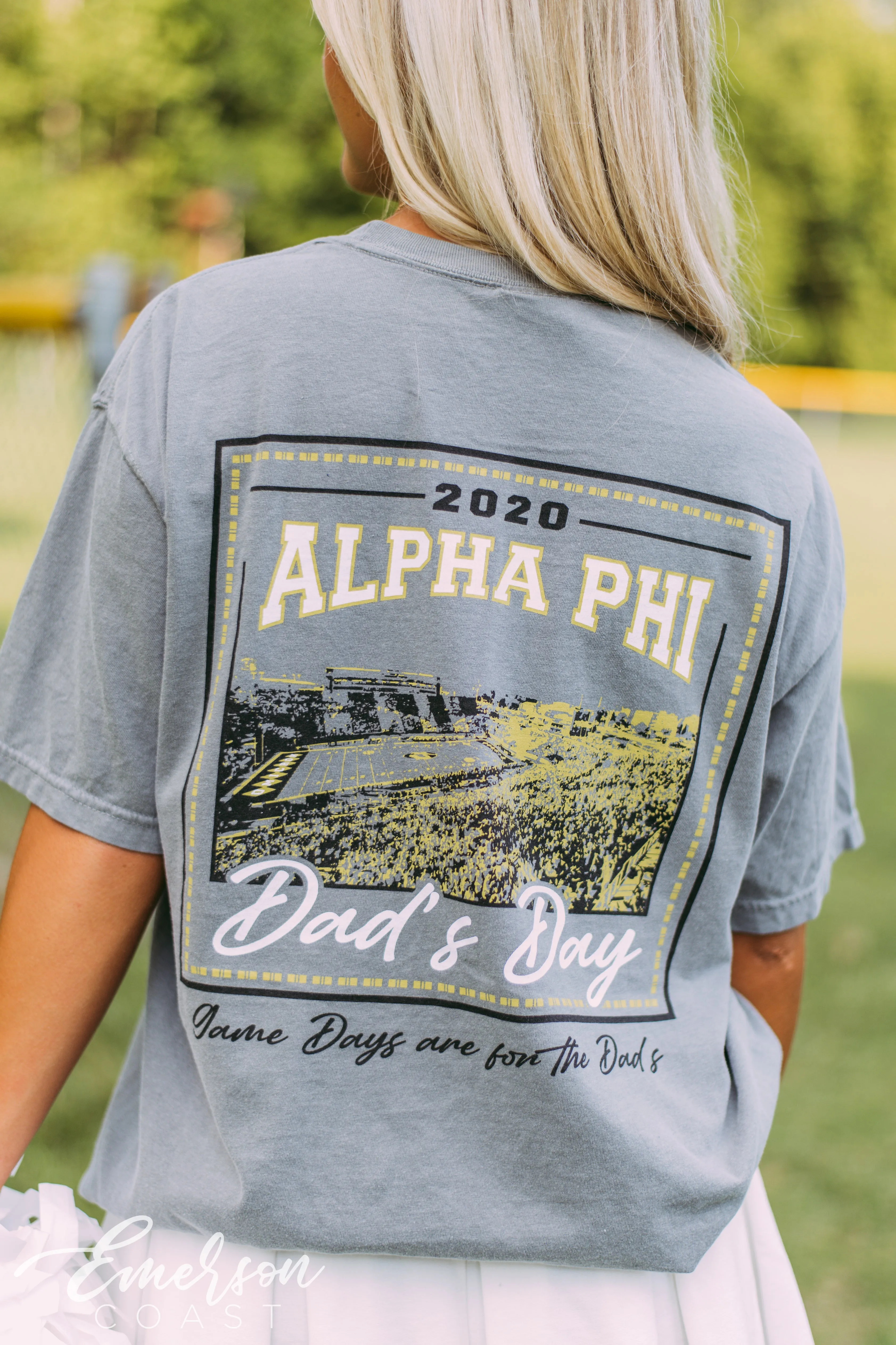Alpha Phi Dads Day Stadium Tee