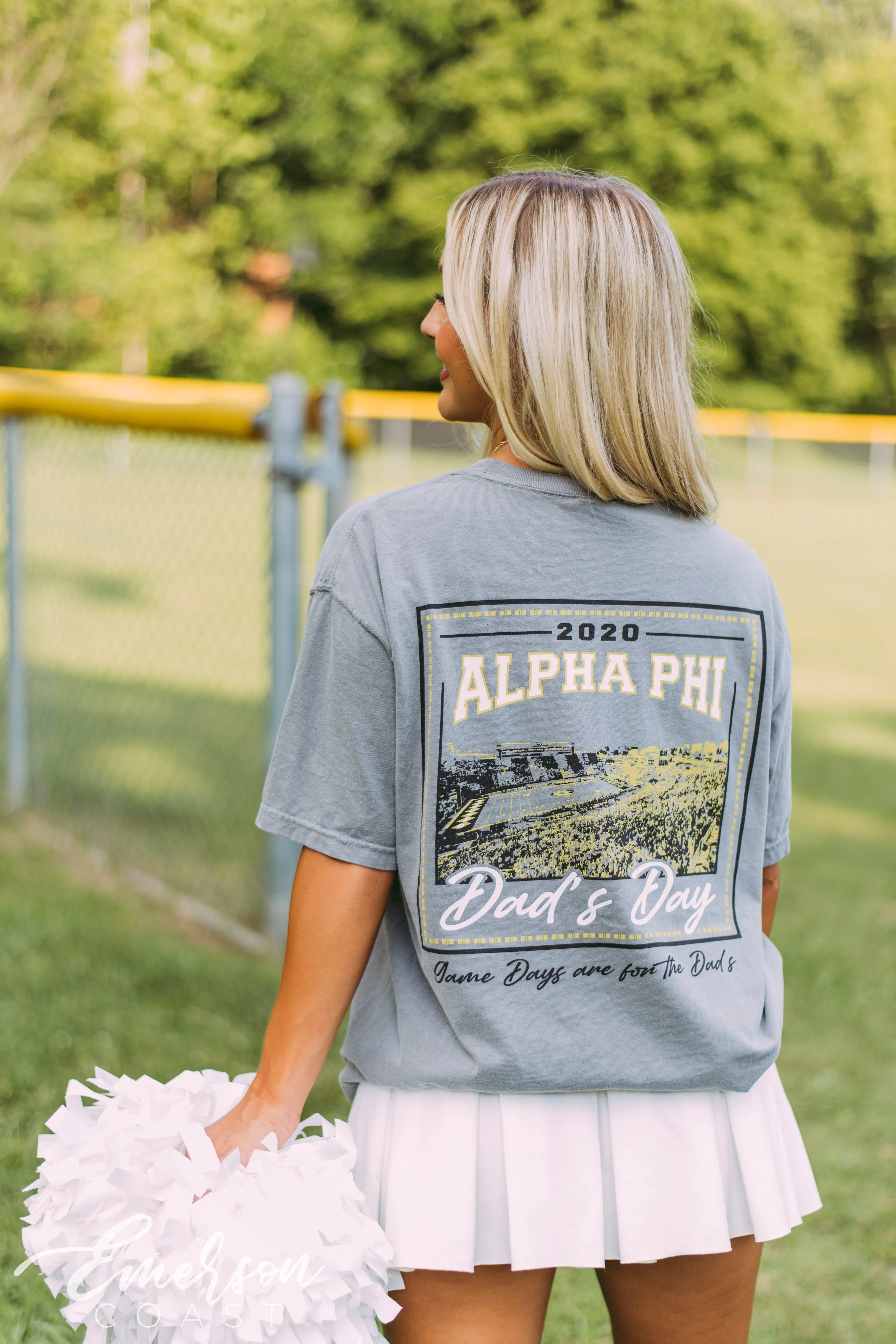 Alpha Phi Dads Day Stadium Tee