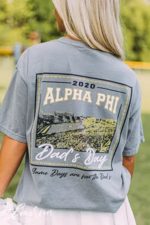 Alpha Phi Dads Day Stadium Tee