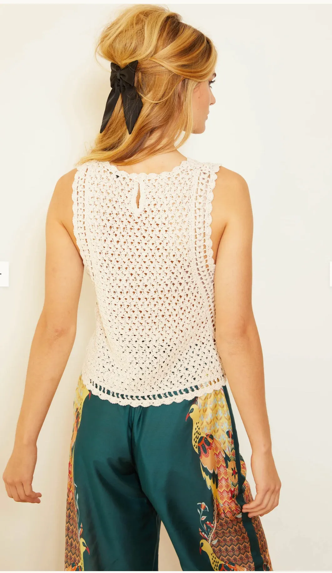 Amelie Natural Hand Crochet Top