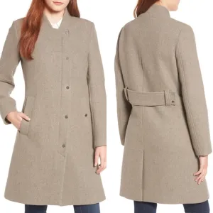 Andrew Marc Single Breasted Melton Coat