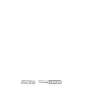 Ania Haie Glam Rock Silver Bar Stud Earrings