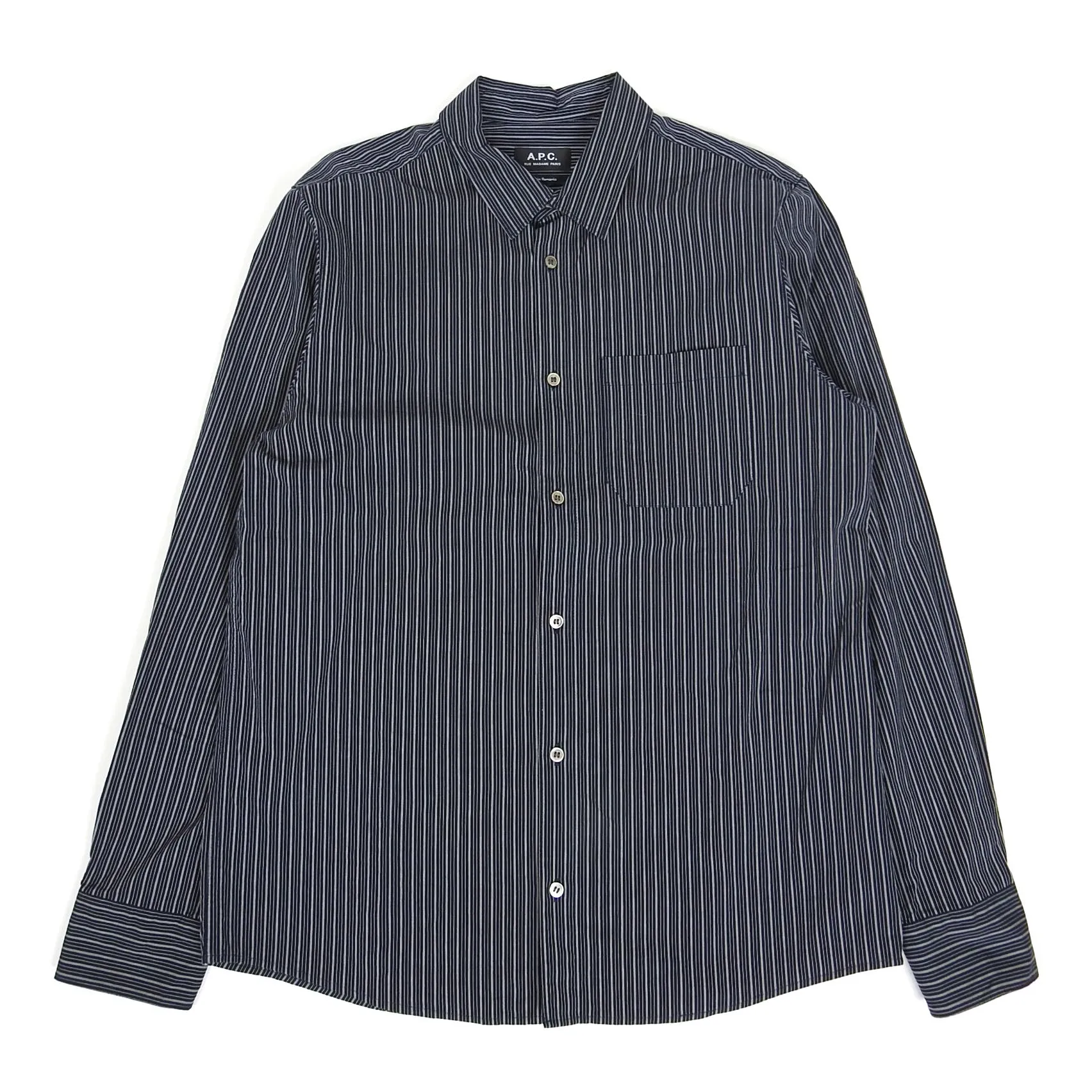 A.P.C. Striped Button Up Size Large