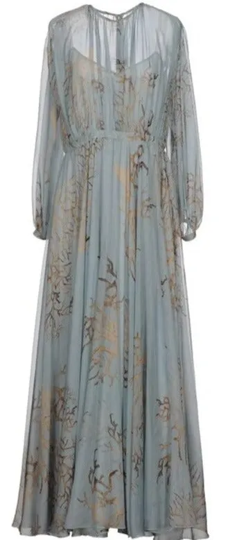 Athena Chiffon Pale Blue Long Dress