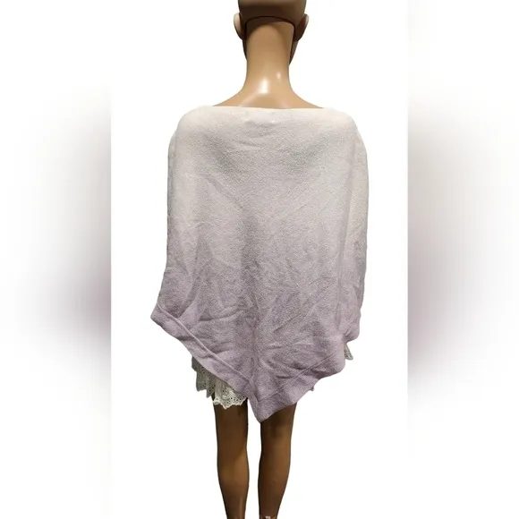 Barefoot Dreams Cozy Chic ultra lite knit women's ombre purple poncho one size