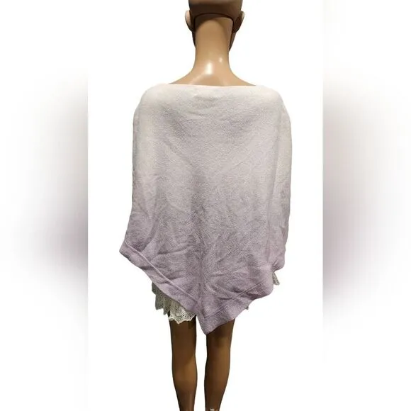 Barefoot Dreams Cozy Chic ultra lite knit women's ombre purple poncho one size