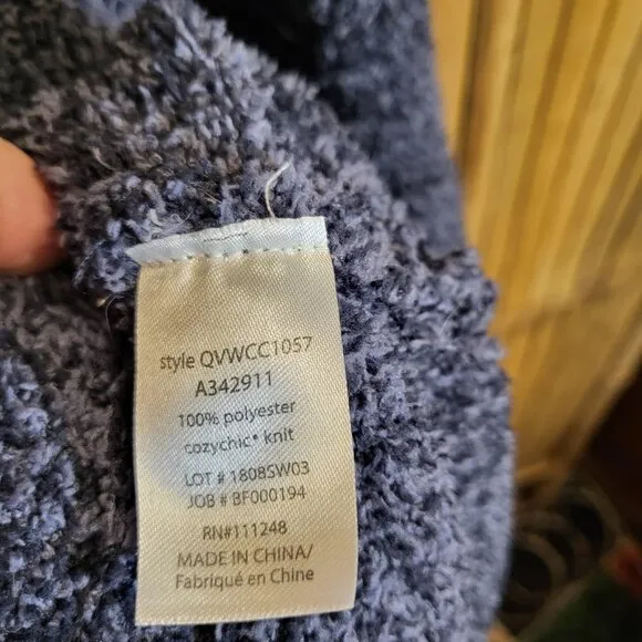 Barefoot Dreams Cozychic Cali Cardigan XL Black Heather