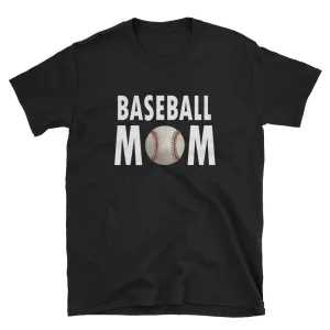 Baseball T Shirt Mother's Day T Shirt Gift Idea for Women Black Unisex Baseball Mother T-Shirt