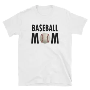 Baseball T Shirt Mother's Day T Shirt Gift Idea for Women White Unisex Baseball Mother T-Shirt