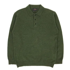 Beams  Knit LS Polo Size Large