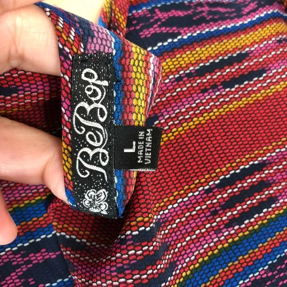 BeBop multicolored large long sleeve dress (#24)