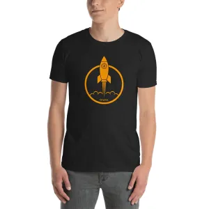 Bitcoin T Shirt Black Rocket Cryptocurrency Bitcoin Tee Shirt for Men