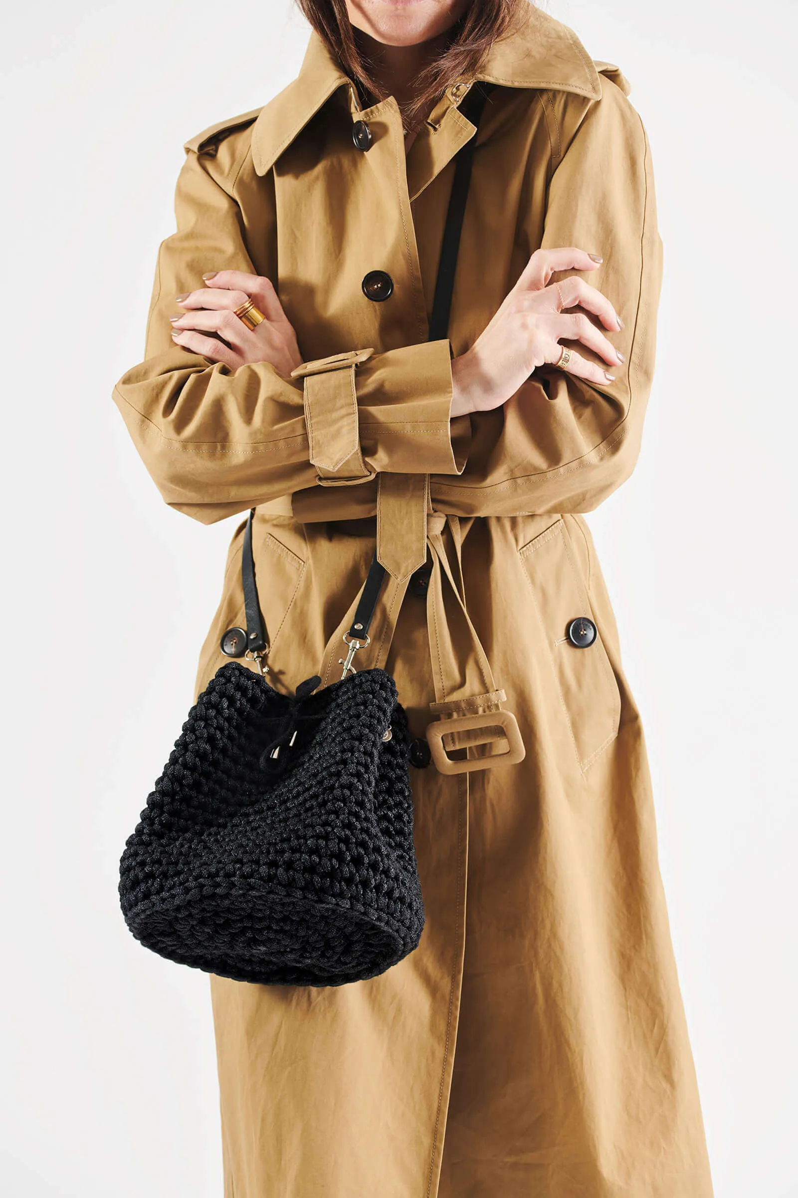 Black Bucket Bag