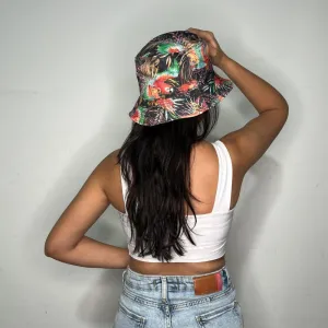 Black Colorful Foliage Bucket Hat