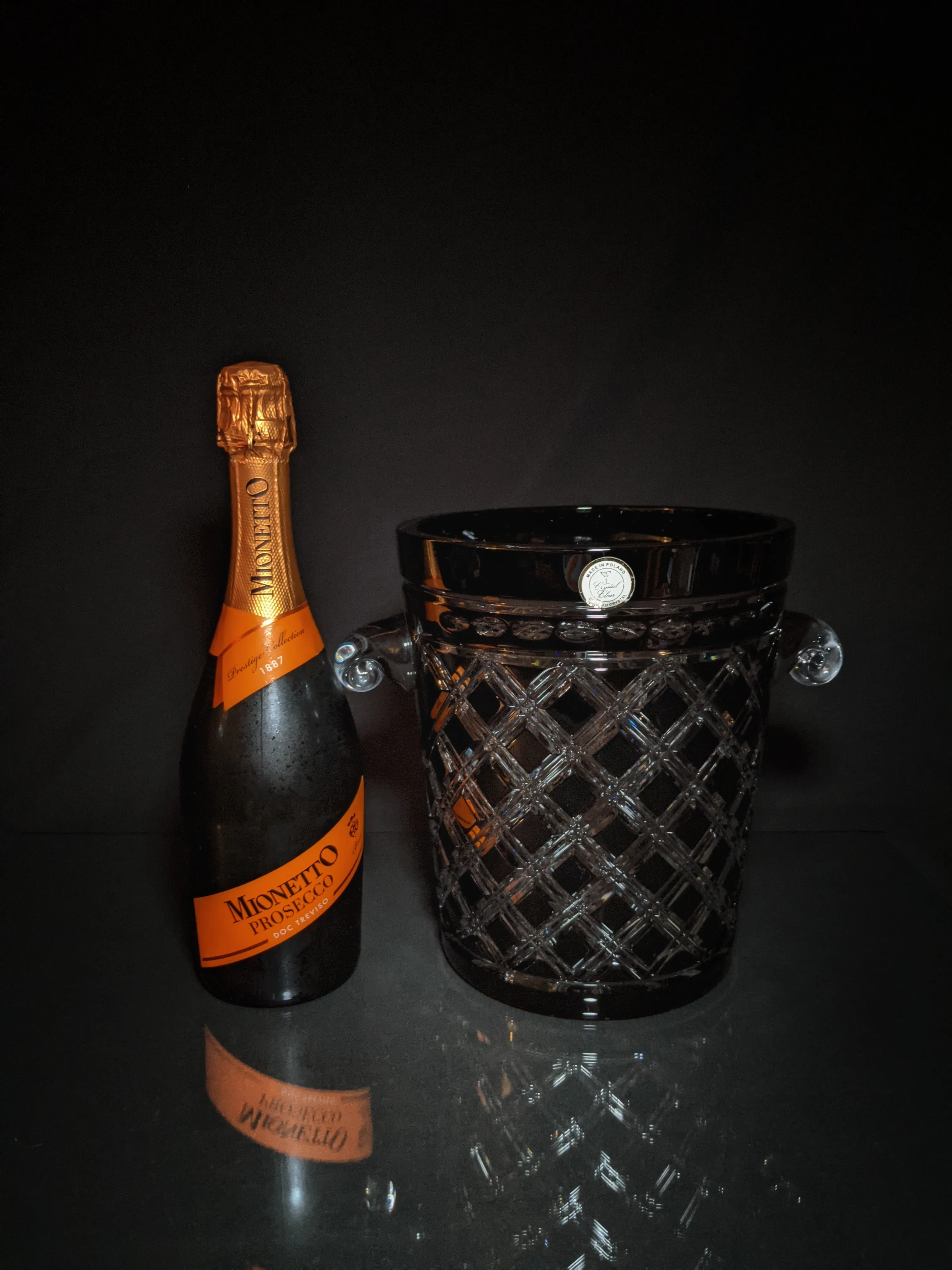 Black Crystal Champagne Ice bucket