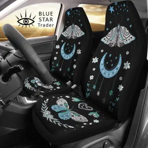 Blue Boho Butterfly Car Seat Covers (set of 2)