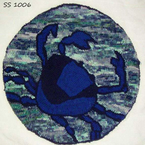 Blue Crab Round Pattern