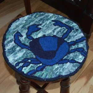 Blue Crab Round Pattern